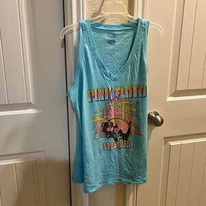 Torrid Blue Pink Floyd Graphic Tank Top